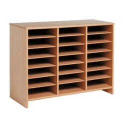 Mueble bajo con baldas de división (abedul)