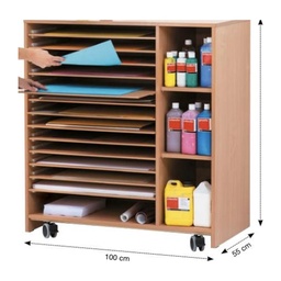 Mueble para papeles con gavetas