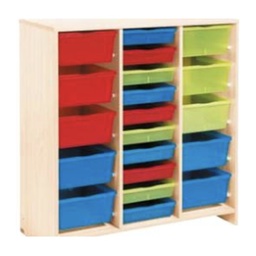 Mueble alto con 20 cajones de varios colores (haya)