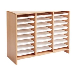 Mueble bajo con 24 bandejas (abedul)