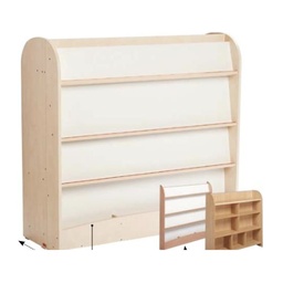 Librería de doble cara con plano inclinado - Modelo maxi (haya)