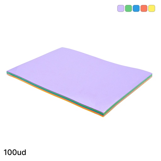 [650302] PAPEL A4 80G 100 HOJAS SURTIDO PASTEL 