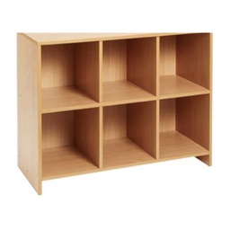 Mueble bajo con compartimentos grandes (abedul)