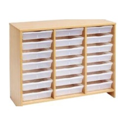Mueble bajo con 21 cajones transparentes (haya transparente)
