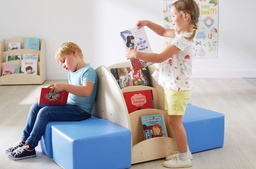 Mueble expositor de libros - 6 compartimentos (abedul)