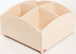 Mueble bajo de 4 compartimentos (abedul)