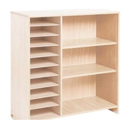 Mueble alto con baldas de división y estanterías (haya)