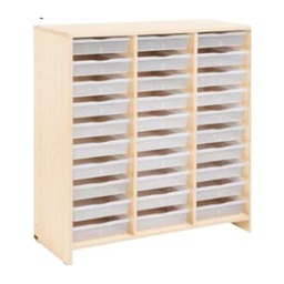 Mueble alto con 30 cajones transparentes (haya transparente)
