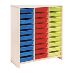 Mueble alto con 30 cajones de varios colores (haya)