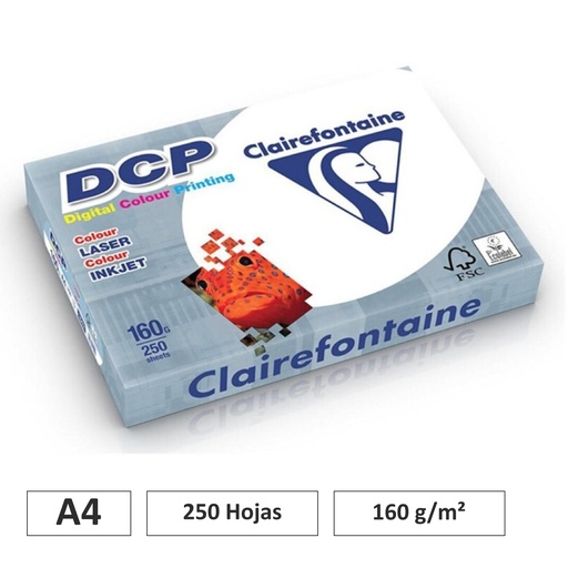 [002287] PAPEL CLAIREFONTAINE DIN A4 160G 250 HOJAS