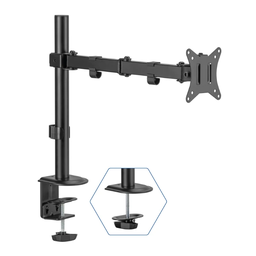 Soporte De Mesa Con Pinza Para 1 Monitor 17”-32” Negro Iggual