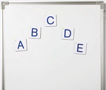 Grandes letras magnéticas mayúsculas