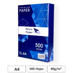 Papel Raylu Paper A4 80g Multiusos 500 Hojas