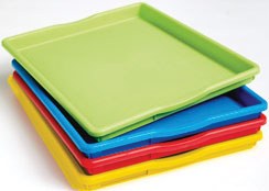 Bandejas de actividades multicolor - Lote de 4