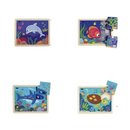 Los animales del mar - Lote de 4 puzzles