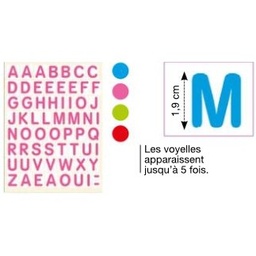 Pegatinas de letras mayúsculas