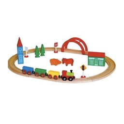 Circuito de tren de madera
