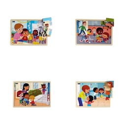 Cuido de los demás - Lote de 4 puzzles