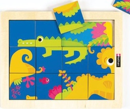 Pequeño puzzle mágico-Tortuga y el pulpo
