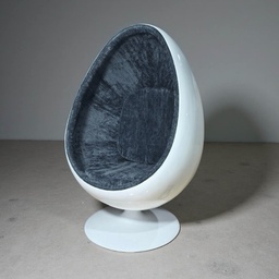 Sillón huevo gris