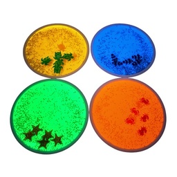 Baldosas líquidas redondas acuario, pack de 4