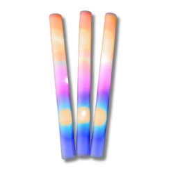Bastones de espuma luminosos (pack de 6, pilas incluidas)