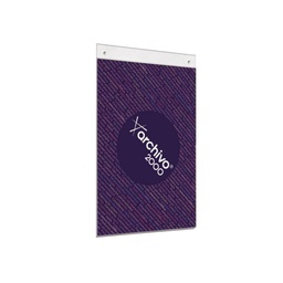 Mural Archivo 2000 A4 Vertical Con Taladros Cristal Transparente 210x320 Mm