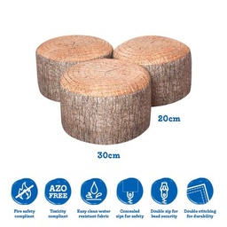 Set de 3 asientos puf bosque encantado