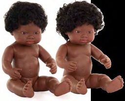 Muñeco bebe africano 38 cm