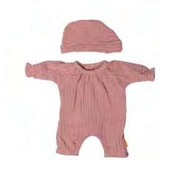 Pijama rosa con gorro para muñeco de 32 cm
