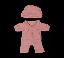 Pijama rosa con gorro para muñeco de 38 cm