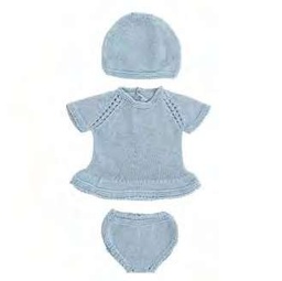 Conj punto 40cm vestido&gorro