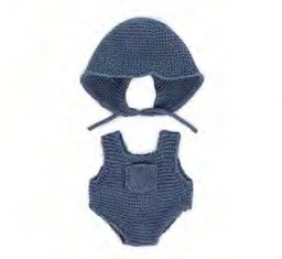 Conj punto 21cm pelele & gorro