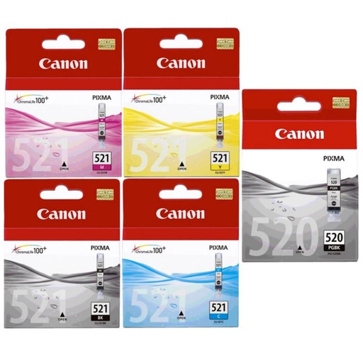 [166238] CARTUCHO CANON 520/521CY/AM/MG PACK5
