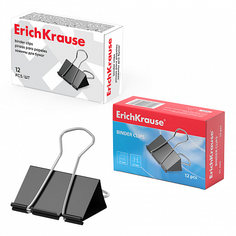 [040183] PINZAS PARA PAPELES ERICHKRAUSE 51MM CAJA 12 UDS