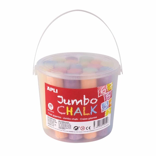 [825097] TIZAS APLI JUMBO COLORES SURTIDOS 20 UDS