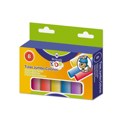 [630775] TIZAS DE COLORES JUMBO 8 UDS