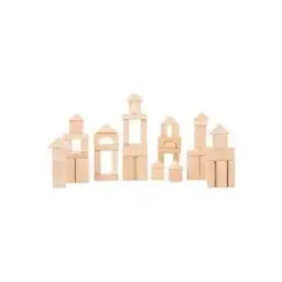 Juego De Construcción 100 Piezas Andreutoys Madera Natural