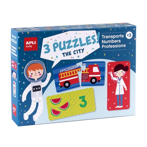 [710298] JUEGO APLI SET DE 3 PUZZLE CIUDAD