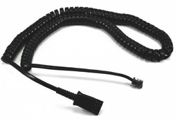 Cable U10p De Conexión Para Auriculares Poly/H Plantronics 3 Metros Negro
