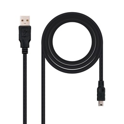 Cable Usb 2.0 Nanocable A Macho ↔ Mini-Usb 5 Pines Macho · 0,5 M · Negro