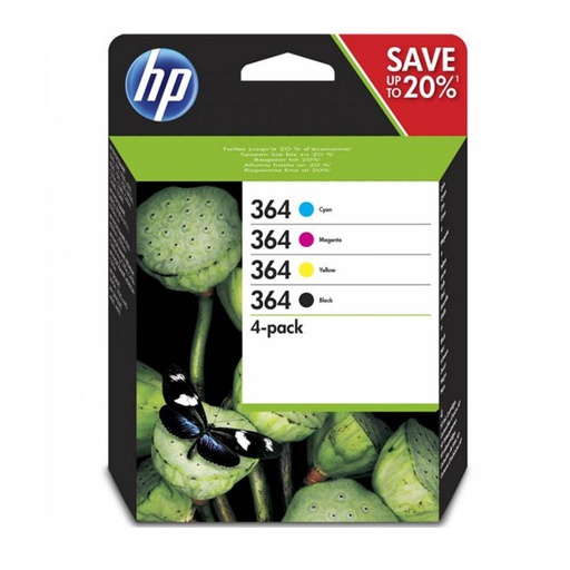 [167147] HP PHOTOSMART D5460 Nº364 PACK 4 CARTUCHOS (N/C/M/Y)