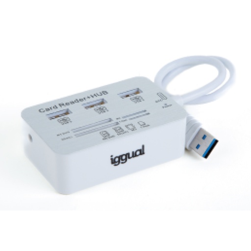 [800132] HUB IGGUAL USB 3.0 LECTOR TARJETA