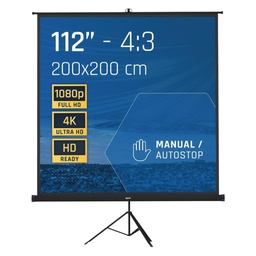 Pantalla 112" 200x200 Cm Con Trípode + Bolsa Iggual