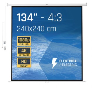 [800399] PANTALLA ELÉCTRICA 4:3 134" IGGUAL 240X240 CM