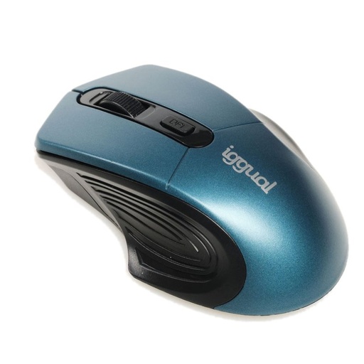 [800286] RATÓN INALÁMBRICO ERGONOMIC-L-1600DPI IGGUAL AZUL
