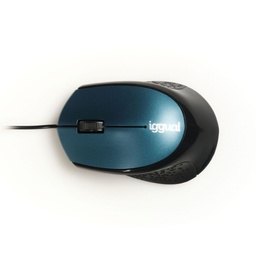 Ratón Óptico Com-Ergonomic-R-800dpi Iggual  Azul
