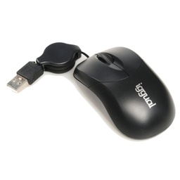 Ratón Retráctil Iggual Com-Basic-800dpi Negro