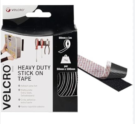 [825839] DISCO DE CIERRE PLICO VELCRO AUTOADHESIVO 20MM NEGRO CAJA 200 CONJUNTOS