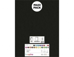 LAMINA FIELTRO ACRÍLICO NEGRO 30x45 CM 160 g/m² PACK 10 UNIDADES INNSPIRO